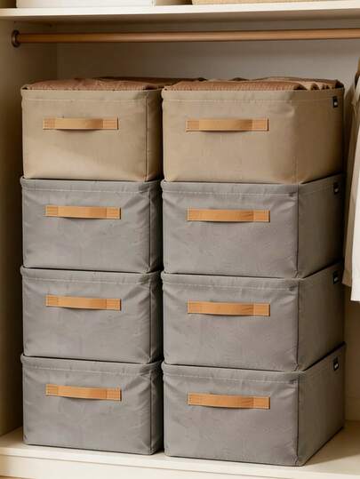 1/2pcs Foldable Storage Organizer | Reinforced Steel Frame Won't Collapse | Breathable Fabric | Space-Saving For Wardrobe, Bedroom, Living Room, Drawers, Closet To Store Clothes, Pants, Miscellaneous, Toys, Blankets, Etc.