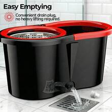 2026NEW Rotating Mop And Bucket Set, 360-Degree Rotating Mop Andbucket With Portable Wheels, Includes 3-4 Microfiber Mopheads, Adjustable Telescopic Handle Length From 38-61inches, And Comes With An Adjustable Hanging Hook. SpinMop With Adjustable Handle - TB001 - Xem 6