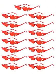 10/15只装无框红色心形派对眼镜，趣味心形眼镜，适合派对、节日、婚礼礼物 - 拍照道具 - 查看 16