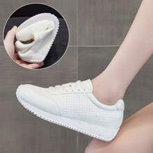 Breathable Kids' White Sneakers, Soft Thick Sole Casual Trainers For Boys & Girls, Spring/Summer - White - View 2