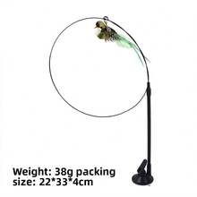 Upgraded Suction Cup Cat Toy, Interactive And Fun To Play With, With Interchangeable Heads And Detachable Wires, Suitable For Kitten Exercise. - Multicolor - View 4