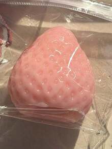 1pc Jelly Cat Squishy Toys Soft Q Elasticity Is Not Sticky Sensory Fidget Squishy Taba Squish Oil-Shine Large Strawberry Squishy Toy, Silicone-Like Texture High-Quality Hand-Made Stress Relief Foodstuff Toy, DIY New Style Transparent Pink Strawberry Cream Topping - 多色的 - 查看 14