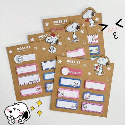 SNOOPY 40张可爱卡通索引贴纸礼盒套装，自粘式页面标签，独特角色设计 | 耐用纸张，可用作书签、计划标签和创意笔记 | 非常适合作为圣诞礼物、生日礼物和返校礼物 | 适合粉丝，可爱文具