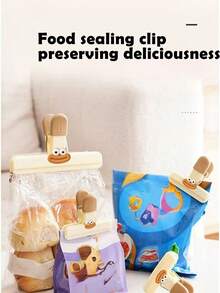 5/4/1 pieza Clips de sellado de metal con resorte, mangos antideslizantes, mantienen la frescura, a prueba de humedad, adecuados para bolsas y documentos reutilizables de sellado - Multicolor - Ver 3