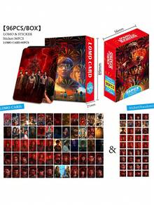 asmodee 96张/30张卡通动漫人物双面卡片收藏周边‌贺卡‌贴纸‌明信片 LOMO卡牌游戏派对装扮道具情人节礼物 - 彩色 - 查看 2