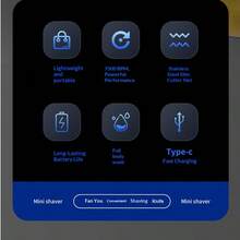 新款迷你双头电动剃须刀，配备双环磁吸刀片，升级版便携式剃须刀，USB充电式小巧男士剃须刀，家用/车载/旅行两用电动剃须刀 - 多色 - 查看 4