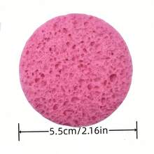 10/25/50PCS Compress Face Wash Puff Natural Wood Pulp Sponge Face Wash Puff Foaming Face Puff Cosmetic Puff Face Cleansing Sponge - Pink - View 5