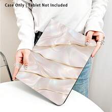 1 ốp lưng dạng gập bảo vệ máy tính bảng có khe cắm bút, họa tiết vân đá cẩm thạch lượn sóng bất đối xứng, tương thích với Honor Pad 8/9/10, Honor GT 11.5inch/X7/X8A/X9/X8Pro/X9Pro/V9/V8 Pro, MatePad SE 11inch/MatePad 11inch/11.5inch, MatePad Pro, Apple thế hệ thứ 10/11 2025 (A16), A9/A9+/A11/S11/S10 FE+, chức năng tự động tắt/mở màn hình, thích hợp làm quà tặng cho mùa tựu trường, ngày Valentine, quà tặng ngày lễ. - Nhiều màu - Xem 3