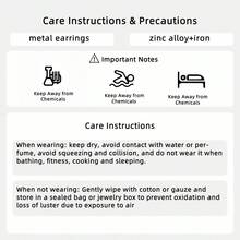 一对复古时尚简约心形锤纹链条流苏耳环，适合女性日常、派对、四季佩戴 - 彩色 - 查看 10