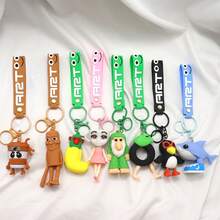 Shanhaijing Figurine Keychain - Cartoon Pendant - Funny Abstract Wooden Doll - Shark Charm - AI Monster Tales - Birthday Gift - Holiday Gift - Multicolor - View 3