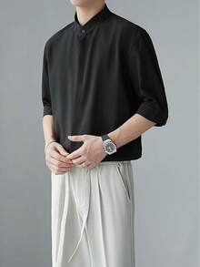 Men Shirts - 黑色 - 查看 2