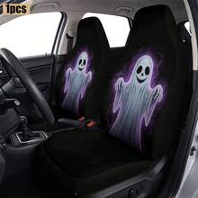 1pc Car Seat Cover With Anime Ghost Print, Ice Silk Fabric, Universal Fit For SUV And Sedan - Multicolor - View 6