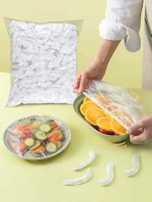 100/200/500 chiếc màng bọc thực phẩm dùng một lần, nắp đậy bát có độ đàn hồi cao, chống bụi và giữ tươi, thích hợp cho dã ngoại, tiệc tùng và sử dụng tại nhà. - Nhiều màu - Xem 2