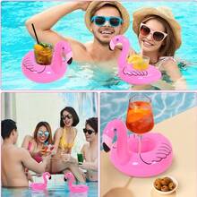 Bộ 15 chiếc giá đỡ đồ uống hình chim hồng hạc bơm hơi, phao uống nước hình chim hồng hạc, giá đỡ cốc hình chim hồng hạc bơm hơi cho mùa hè, tiệc bãi biển Hawaii, hồ bơi và các trò chơi dưới nước. - nhiều màu - Xem 5