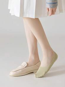 1/3/5 Pairs Spring And Summer Ice Silk Boat Socks For Women, Anti-Slip, No Heel Slipping, Invisible Socks, Thin Low-Cut Socks, Breathable Cool Socks - Multicolor - View 9