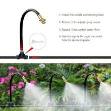 Bộ vòi phun sương linh hoạt 360°, vòi phun điều chỉnh được, thích hợp cho vườn, bãi cỏ, cây trồng, luống hoa, cây cối, sân hiên và hệ thống thủy canh. - A - Xem 7