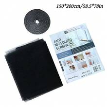 一套1片，自粘式魔术贴密封安全纱窗，150*200厘米，免打孔，家用防蚊纱帘。魔术贴包边结实耐用，透光透气，不闷热。适用于卧室、客厅和厨房窗户。安装简便快捷，可自行安装。有三种颜色可选。 - 簡約風 - 查看 13