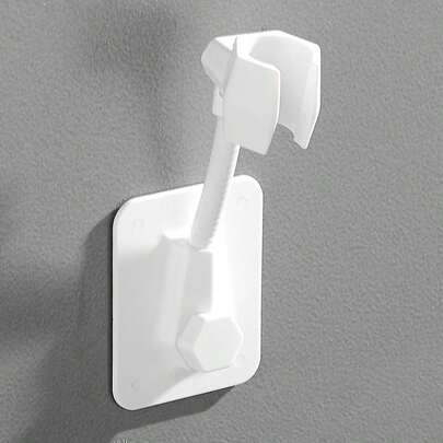 3pcs No-Drill Fixed Base, Adjustable Rainfall Shower Head Bathroom Shower Head Accessories, Shower Bracket