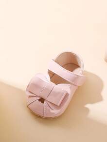 Infant Toddler Shoes Bow Tie Breathable Design - Pink - View 11