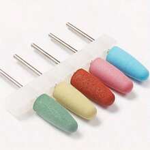 6pcs Professional Nail Drill Bit Set, For Removing Cuticles And Polishing, Silicone Nail Drill Bits With Russian And Japanese Style - Multicolor - View 2