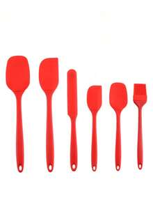 6pcs Silicone Baking & Cooking Tool Set, Heat Resistant Non-Stick Kitchen Utensils With Comfortable Handles, Suitable For High & Low Temperature Cooking, Great For Baking, Mixing And Serving - Multicolor - View 12