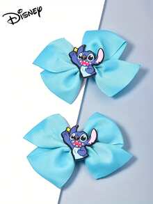 Disney Bộ 2/12 kẹp tóc nơ hình chữ Z màu trơn họa tiết Stitch, phụ kiện tóc dễ thương, nhiều màu sắc và thời trang, phù hợp để sử dụng hàng ngày, làm quà tặng tựu trường, quà sinh nhật. - Nhiều màu - Xem 4