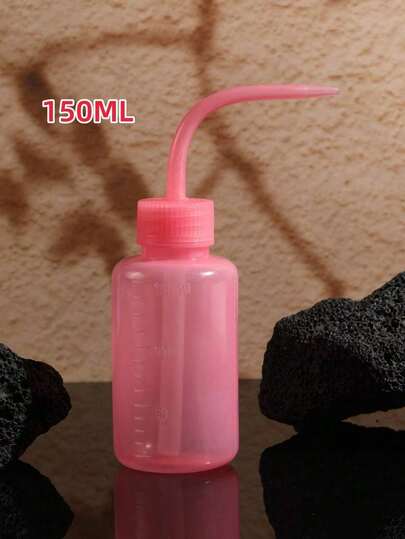 1Pc Portable 150ML Eyelash Cleaning Bottle, Elbow Plastic Squeeze Dropper For Lash Bath & Tattoo Rinsing