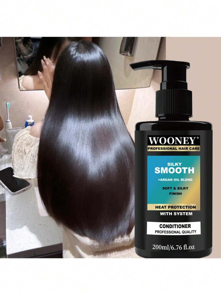 200毫升丝滑柔顺抗毛躁护发素，专为毛躁发质设计，蕴含摩洛哥坚果油、角蛋白、大米精华、生姜提取物，蕴含摩洛哥坚果油混合物，丝滑柔顺护发素深层滋润，抚平毛躁和飞翘，令秀发柔软顺滑。 - 1件護髮素 - 查看 1