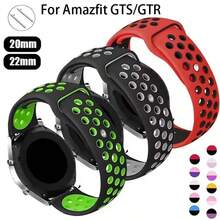 适用于 GTS 4/GTR 4/3/2 Mini/Pro/Stratos/Balance 的 20mm/22mm 表带，运动硅胶表带，Bip 5-Bip 3 Pro 表带，小米 Redmi Watch 5 Active/5 Lite 腕带运动手环，三星 Watch S4 表带 - 彩色 - 查看 6