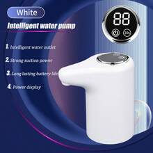 Dispensador de agua eléctrico universal de varios cubos - Método de ingesta de agua conveniente e higiénico. Carga USB, multifuncional, dispensador de agua portátil - Bomba eléctrica automática, adecuado para uso en el hogar, oficina y al aire libre - Modelo de pantalla digital - Ver 13