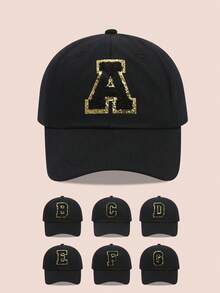 Black and Gold Label - Black Cloth Baseball Cap