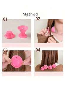 30/20/10件装蘑菇形和钟形免加热卷发工具，慵懒睡眠造型工具，DIY无损卷发工具，时尚卷发器 - 隨機 - 查看 3