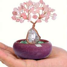 Árvore de Cristal com Cristais, Ametista, Quartzo Rosa, Funcional para Limpeza Energética, Alívio do Estresse, Meditação, Adequada como Decoração Espiritual para o Lar e Presente para o Natal, Dia dos Namorados - multicolorido - Visão 13