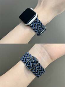 1条男女通用尼龙表带，兼容，尺寸包括42mm、38mm、40mm、41mm、44mm、45mm、46mm和49mm，时尚智能手表替换表带，适用于Series Ultra2、Ultra SE2、SE 11、10、9、8、7、6、5、4、3、2、1等型号，是返校学生的理想礼物 - 彩色 - 查看 7