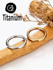 Khuyên mũi bằng titan ASTM F136, khuyên septum, cỡ 20G 0.8MM/18G 1.0MM/16G 1.2MM/14G 1.6MM, đường kính trong 6MM/7MM/8MM/9MM/10MM và 12MM, trang sức xỏ khuyên mũi bằng kim loại titan G23. - Vòng phân đoạn cao - Xem 4