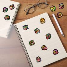 54 Pieces Of Cartoon Monster Head Graffiti Stickers - Waterproof Vinyl, Suitable For Laptops, Water Bottles, Notebooks, Suitcases, Etc. - Cute Cartoon DIY Scrapbook Gift - A - View 5