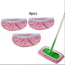 可重复使用的拖把垫,干湿两用平板拖把套,可水洗,适用于硬木地板清洁:高吸水性,干湿两用,适用于大多数平板拖把,不含拖把头,高效地板清洁工具 | 适用于多种表面 | 高吸水性材料 - A - 查看 14