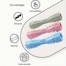 Que gặm chống cắn và nhai cho thú cưng, đa năng vừa làm sạch bàn chải đánh răng vừa làm mát răng, đồ chơi mềm mại cho thú cưng. - Nhiều màu - Xem 7