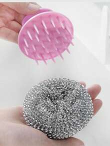 1/3 件装可拆卸不锈钢丝球清洁刷,不掉毛、不粘锅、不伤锅,适用于洗碗和厨房清洁,方便实用,清洁效果好。适用于餐具、油污和浴室清洁,可用作洗碗刷、锅刷、锅具清洁球刷、不粘锅清洁刷。人性化手柄设计,全新钢球刷,锅刷,厨房用具。 - 彩色 - 查看 9