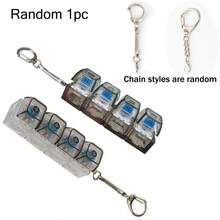 1pc 4-In-1 Keyboard Shaped Stress Relief Keychain, With Portable Clip, Cute & Soothing Small Pendant, Can Be Hung On Keys/Bags - Multicolor - View 15