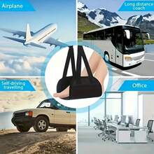 Đệm gác chân điều chỉnh được, giá đỡ gác chân khi đi máy bay/tàu hỏa, võng gác chân cho những chuyến đi dài. - màu đen - Xem 3