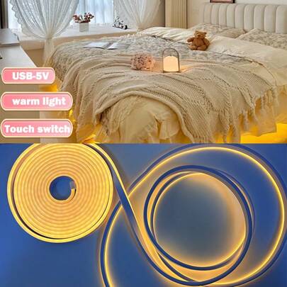 Dải đèn LED 1m: Tạo không gian cá nhân hóa cho thư giãn, làm việc, trưng bày thương mại và nhiều hơn nữa. Có sẵn màu trắng lạnh và trắng ấm. Được làm bằng silicon, với điều khiển cảm ứng để bật/tắt và điều chỉnh độ sáng. Không cần điều khiển từ xa hay các nút phức tạp, chỉ cần điều khiển bằng đầu ngón tay. Cảm biến độ nhạy cao với phản hồi tức thì, không có độ trễ.