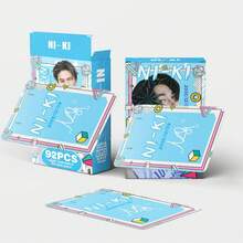 DAOUOFFROAD 明星系列照片卡迷你贴纸双面LOMO卡（60张小卡片+32张迷你贴纸），适合粉丝、生日礼物、剪贴簿制作 - 也适用于集换式卡牌游戏、粉丝周边产品，卡片设计生动 - 彩色 - 查看 8