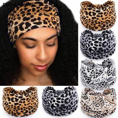 Fashionable Leopard Print Headband, European And American Style Sports & Yoga Headband
