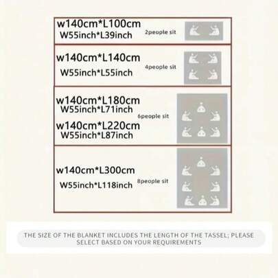 1 Tấm chăn dã ngoại tối giản màu be – Viền tua rua, chất liệu nhẹ, thiết kế rộng rãi. Thích hợp cho các chuyến đi biển, cắm trại, leo núi, du lịch, các buổi hòa nhạc gia đình, dã ngoại công viên, tụ họp sân sau, xem phim ngoài trời, trang trí bàn ăn trong nhà, bày biện bàn tiệc, thư giãn ngoài hiên, tiệc vườn, bữa tối ngày lễ và các hoạt động giải trí thường ngày.