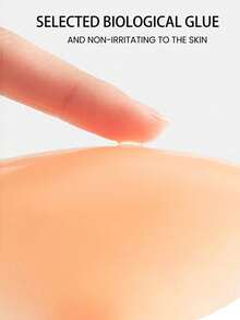 2pcs Silicone Invisible Bra, Women Super Sticky Silicone Invisible Bra, Bridal Bra, Reusable Summer Bra For Dress, Camisole - Apricot - View 6