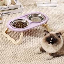 Non-Slip Raised Double Pet Bowls – Stainless Steel, Foldable, Perfect For Mess-Free Mealtimes - 500ml - View 3