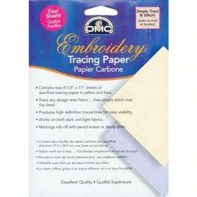 U1541 Embroidery Tracing Paper Yellow/Blue 2-Pack