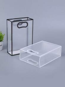 5个/1个透明PVC礼品袋，简约手提袋，包装袋，包装盒，手提包袋，化妆品收纳袋，生日礼物袋，婚礼礼物袋，返校季塑料防水礼品袋，情人节礼物袋，婴儿派对礼物袋 - 查看 5