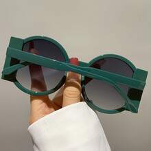 New Stylish Large Round-Frame Glasses For Women And Men, Featuring A High-End Dual-Tone Design,  And Versatile, Suitable For Parties, Performances, And Everyday Wear - Trà Trà - Xem 8